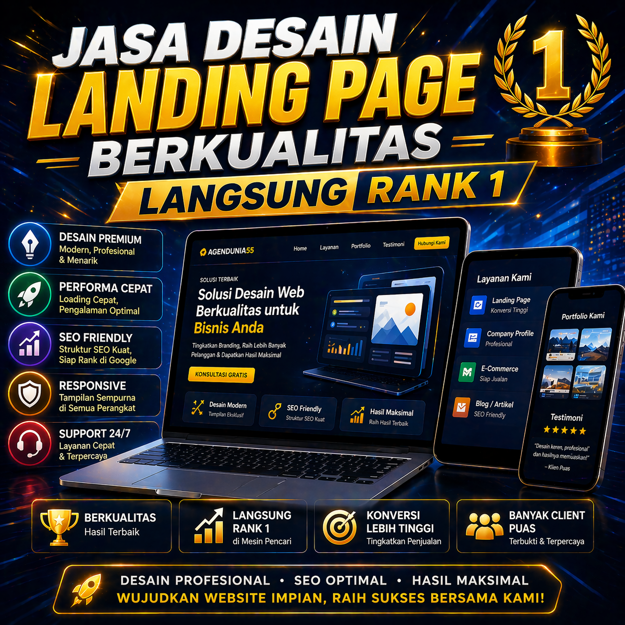 Landing Page Tenang untuk Menjelaskan Perbedaan Halaman Informasi dan Halaman Aksi